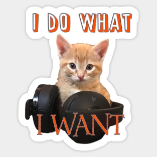 Gamer Cat - I do what I want Sticker